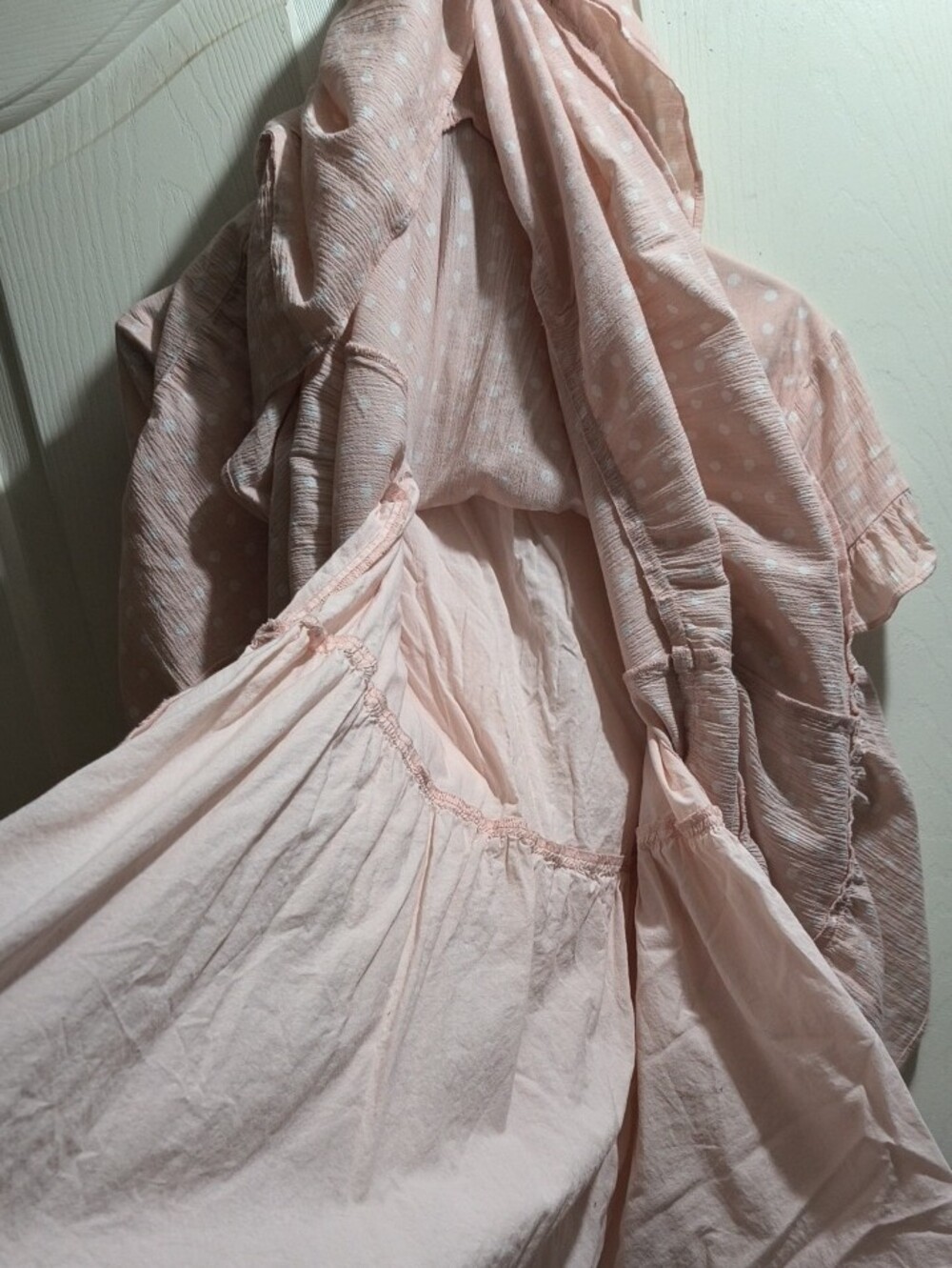 Rachel Parcell Light Pink Polka Dot Tiered Dress - Picture 4 of 4